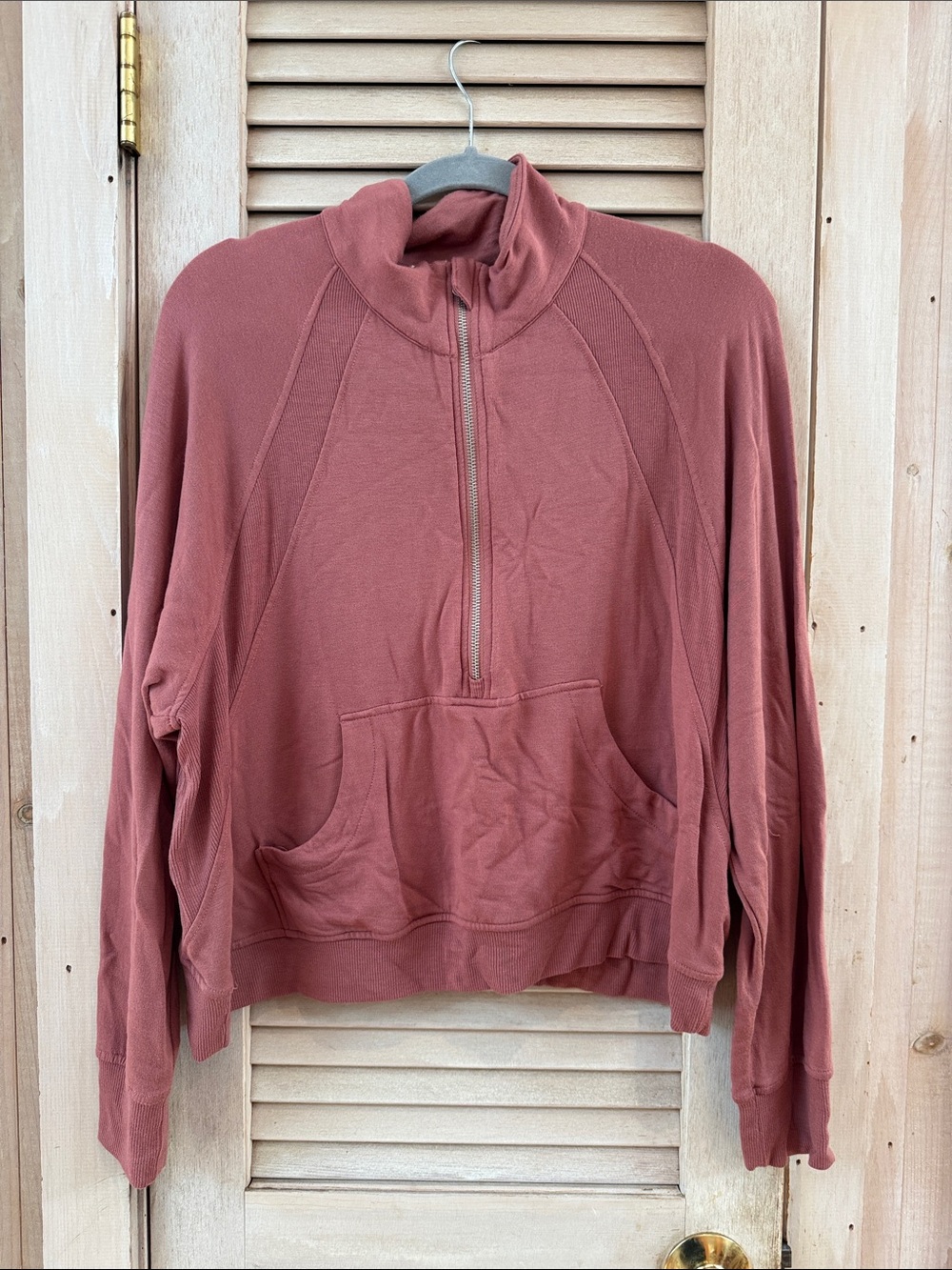 Workshop Republic Clothing Dusty Rose/Mauve Half-Zip Pullover Size XL super soft